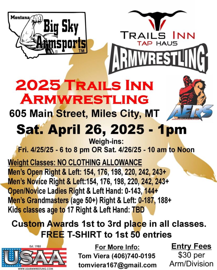 2025 Trails Inn Armwrestling Tournament Poster