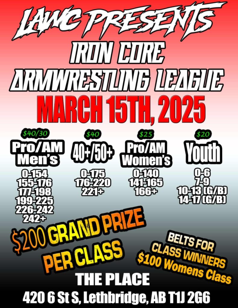 Iron Core Armwrestling League Poster